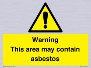 Warning This area may contain asbestos